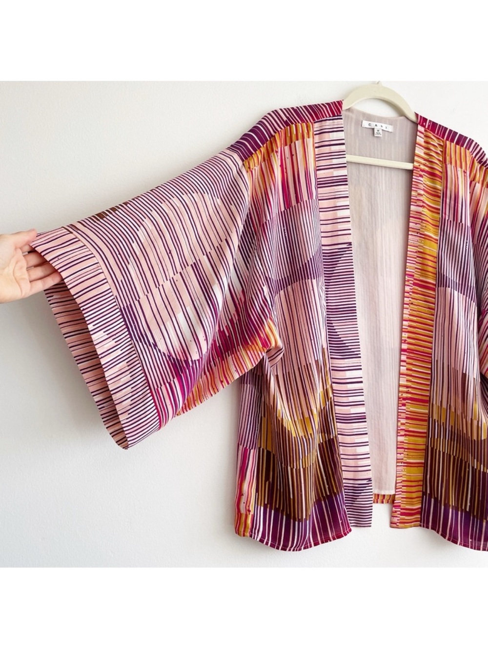 Cabi retro mod cardigan poncho artsy shapeless disco 70s statement cover up sz M